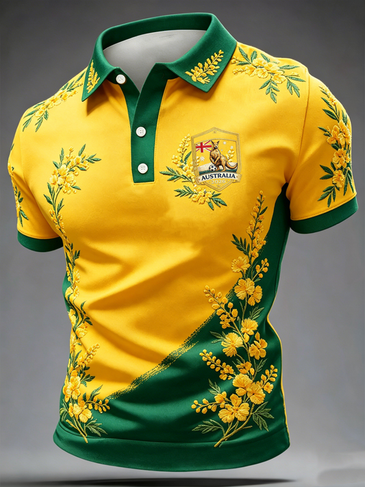 Men's Australian Football lover Printed polo shirt