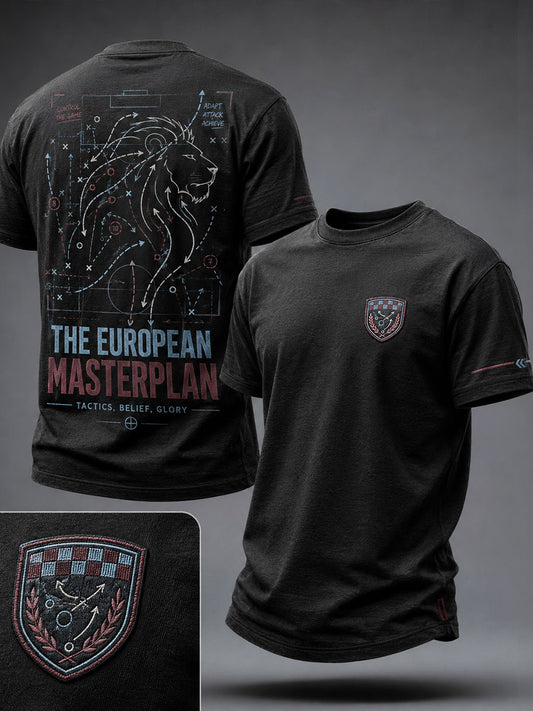 Men's Prepared Football Lover Printed T-shirt