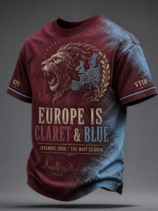 Men's Prepared Football Lover Printed T-shirt