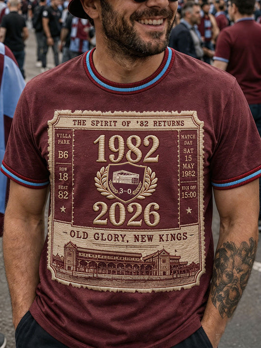 Men's Prepared Football Lover Printed T-shirt