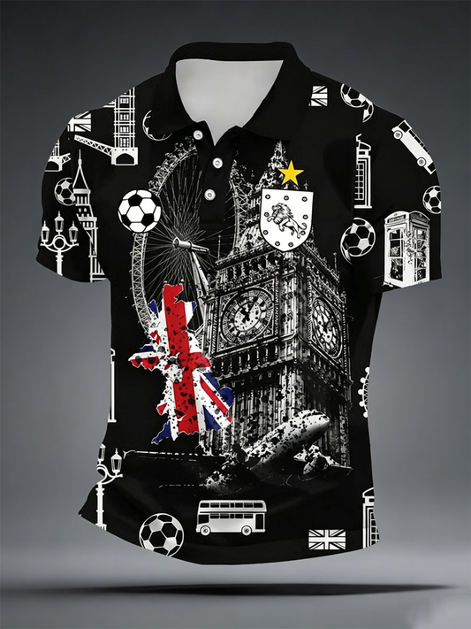 Men's UK Football Lover England Printed polo shirt