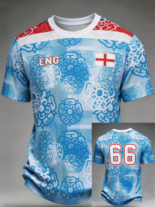 Men's UK Football Lover England Printed short sleeves t-shirt