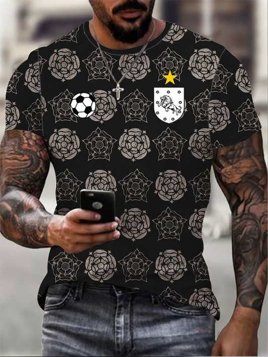 Men's UK Football Lover England Printed short sleeves t-shirt
