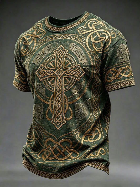 Men's Celtic Print Casual T-shirt