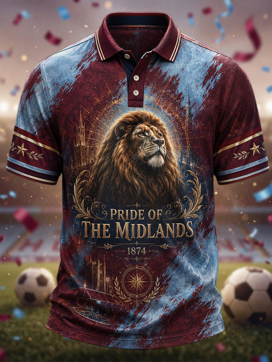 Men's Gift For Football Fans Print Casual Polo