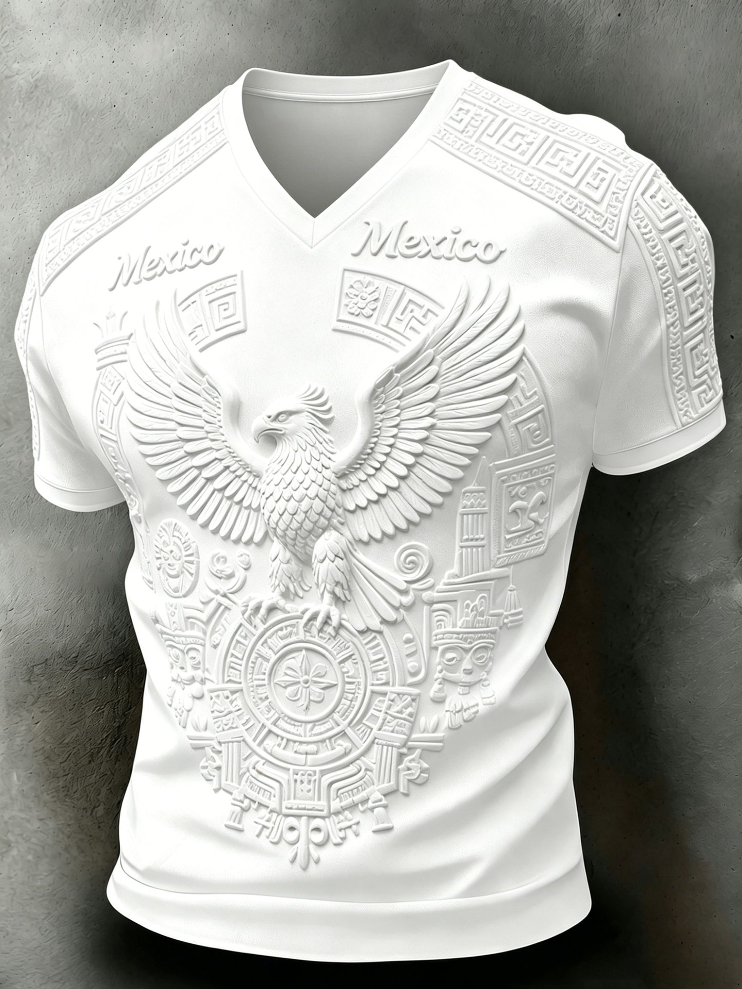Men's Mexican Aztec Totem Art Print T-Shirt