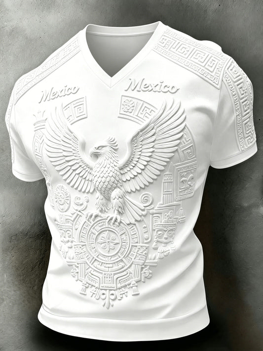 Men's Mexican Aztec Totem Art Print T-Shirt