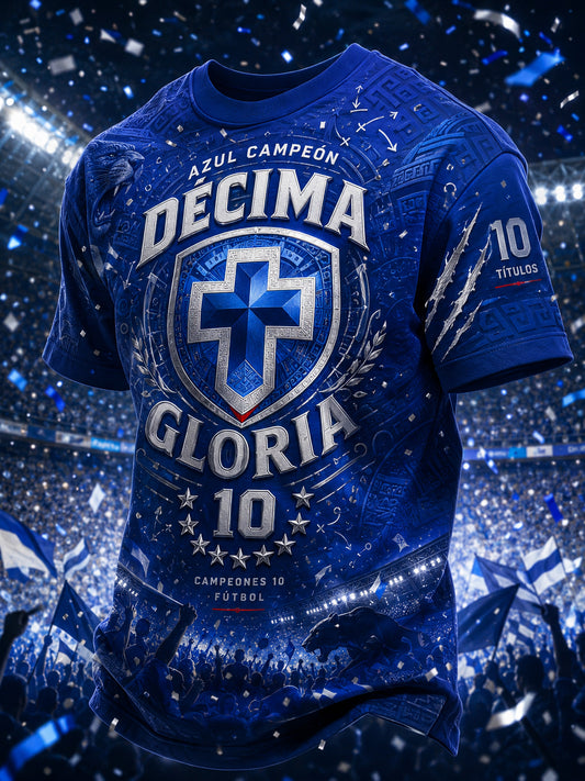 Men's Football-Themed Printed Casual Short-Sleeve T-Shirt