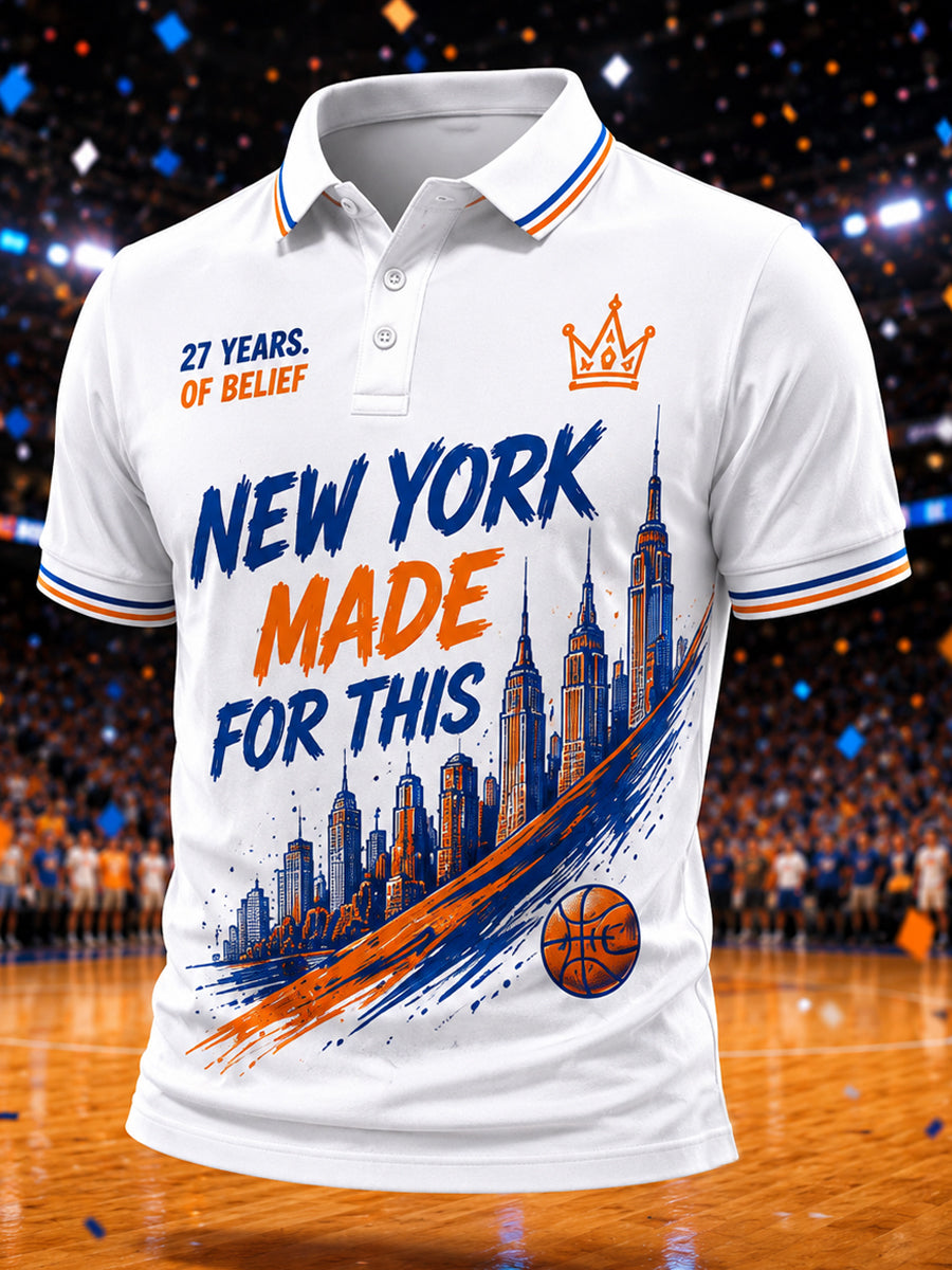 Men's Gift For Basketball Fans Print Casual Polo
