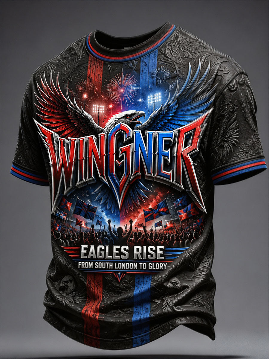 Men's Eagles Football Lover Winner Printed T-shirt