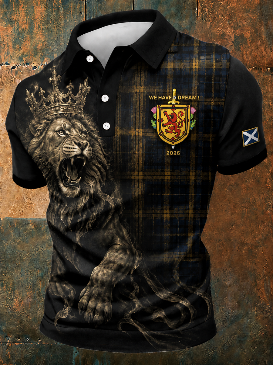 Men's UK Football Lover Scotland Printed polo shirt