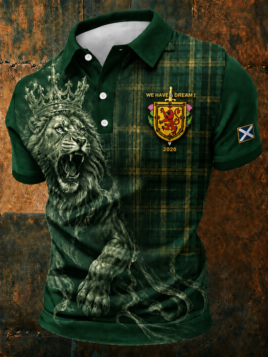 Men's UK Football Lover Scotland Printed polo shirt