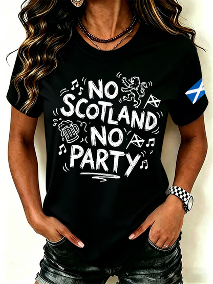 Women's UK Football Lover Scotland Printed short-sleeved T-shirt