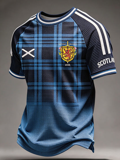 Men's Scotland Football Lover Green Faith Printed T-shirt