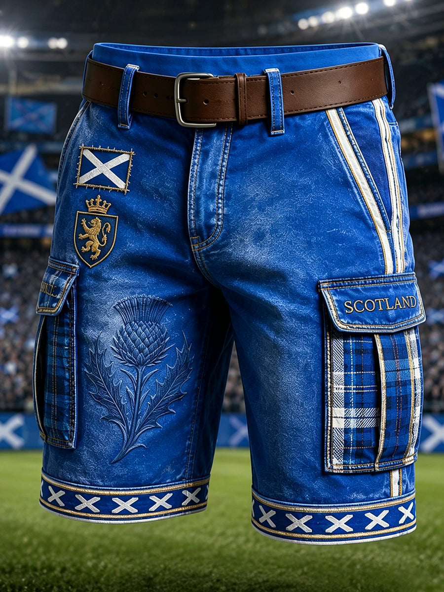 Men's Scotland Football Print Casual Shorts