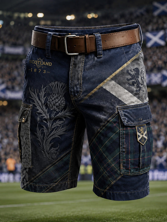 Men's Scotland Football Print Casual Shorts