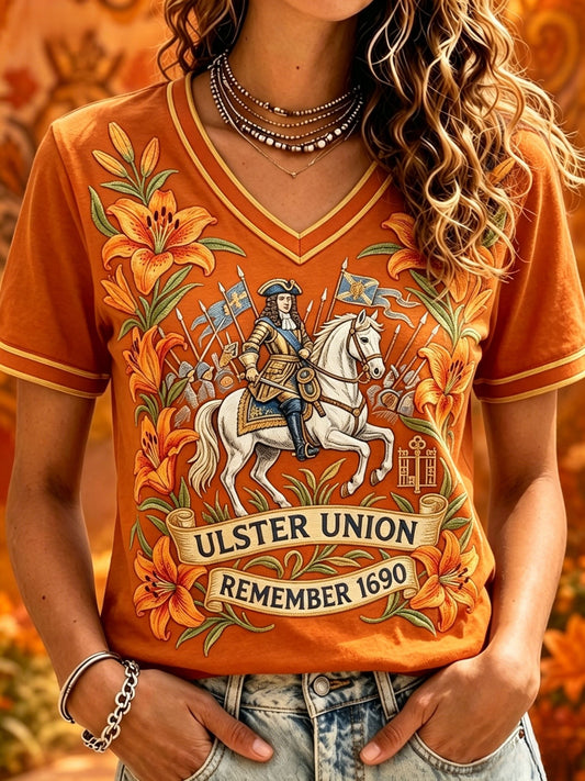 Women's 12th July Orangmen's Day Art Printed T-shirt