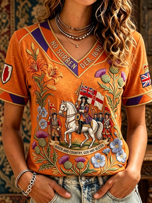 Women's 12th July Orangemen's Day Art Printed T-shirt