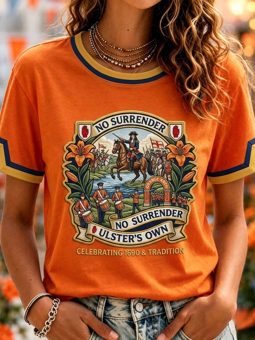 Women's 12th July Orangemen's Day Art Printed T-shirt