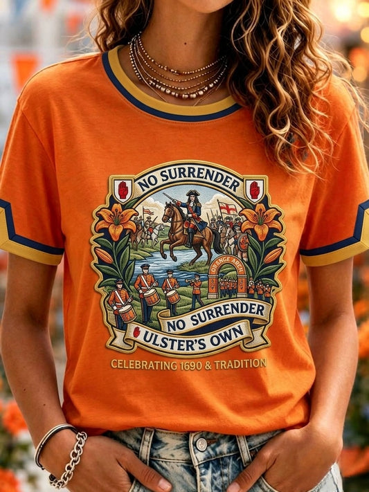 Women's 12th July Orangemen's Day Art Printed T-shirt