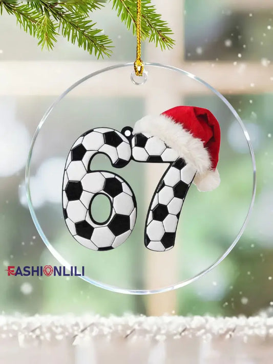 UK Football Lover Christmas Printed Acrylic Decoration As picture / ONE