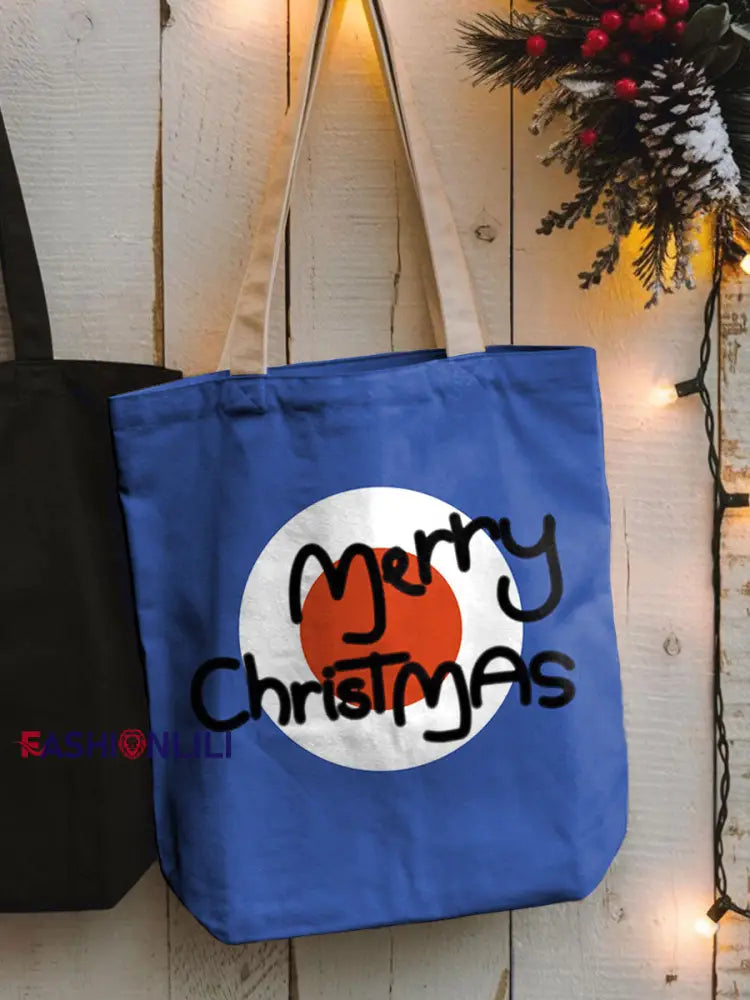 UK Mods Music Lover Christmas Printed Bag Royal Blue / ONE