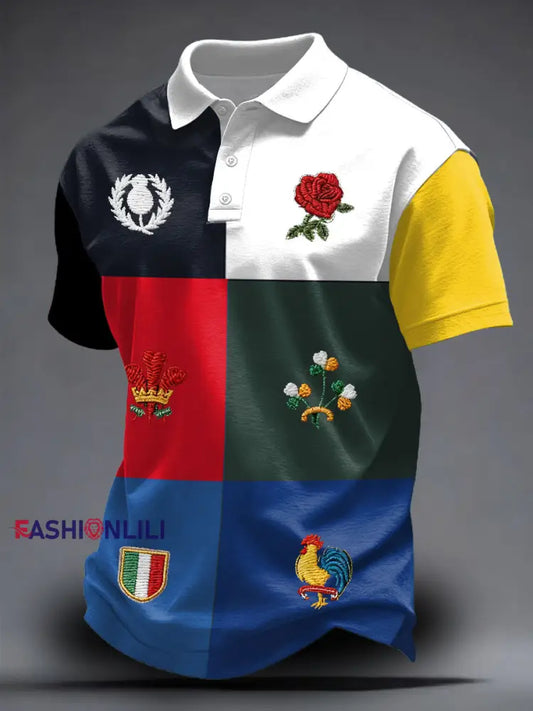 Unisex 6 Nations Rugby Lover Printed Casual Tops As picture / S