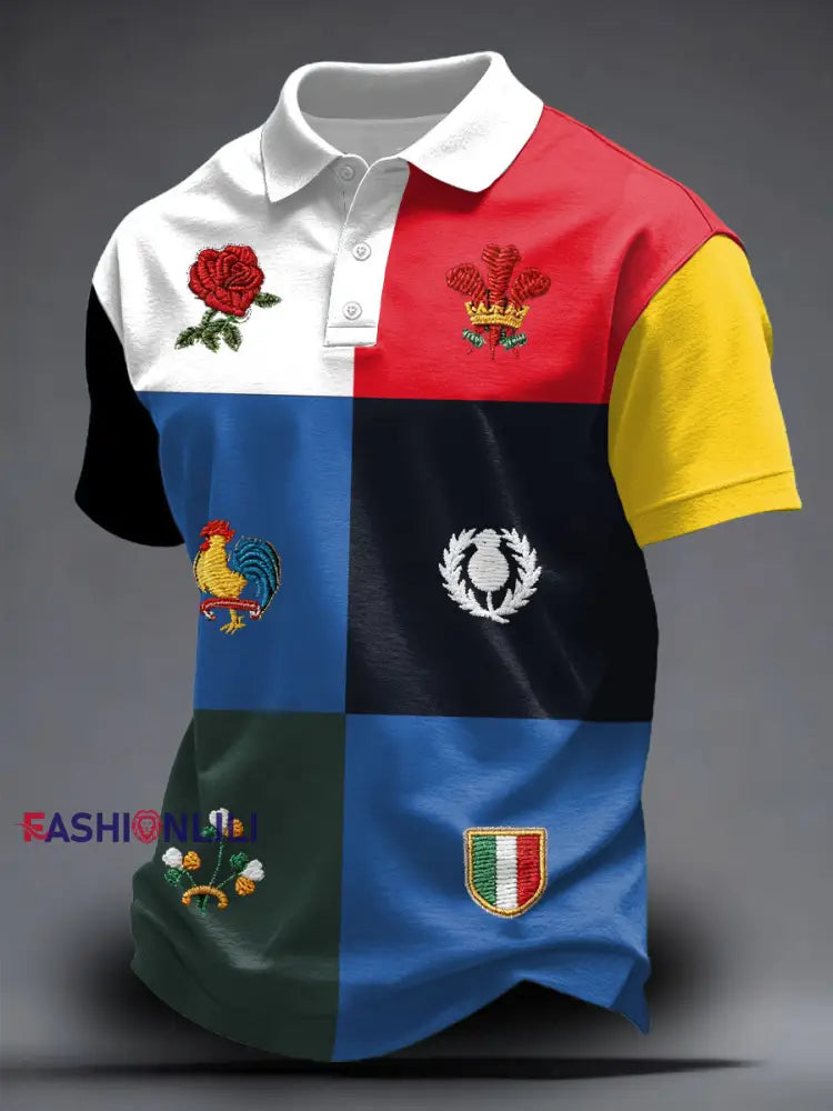 Unisex 6 Nations Rugby Lover Printed Casual Tops As picture / S