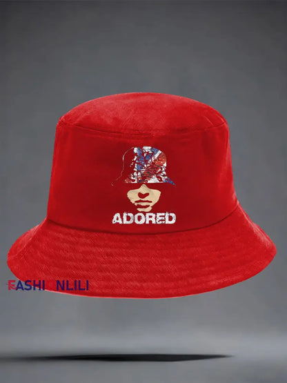 Unisex Adored Lemon Roses Music Lover Printed Hat Red / ONE