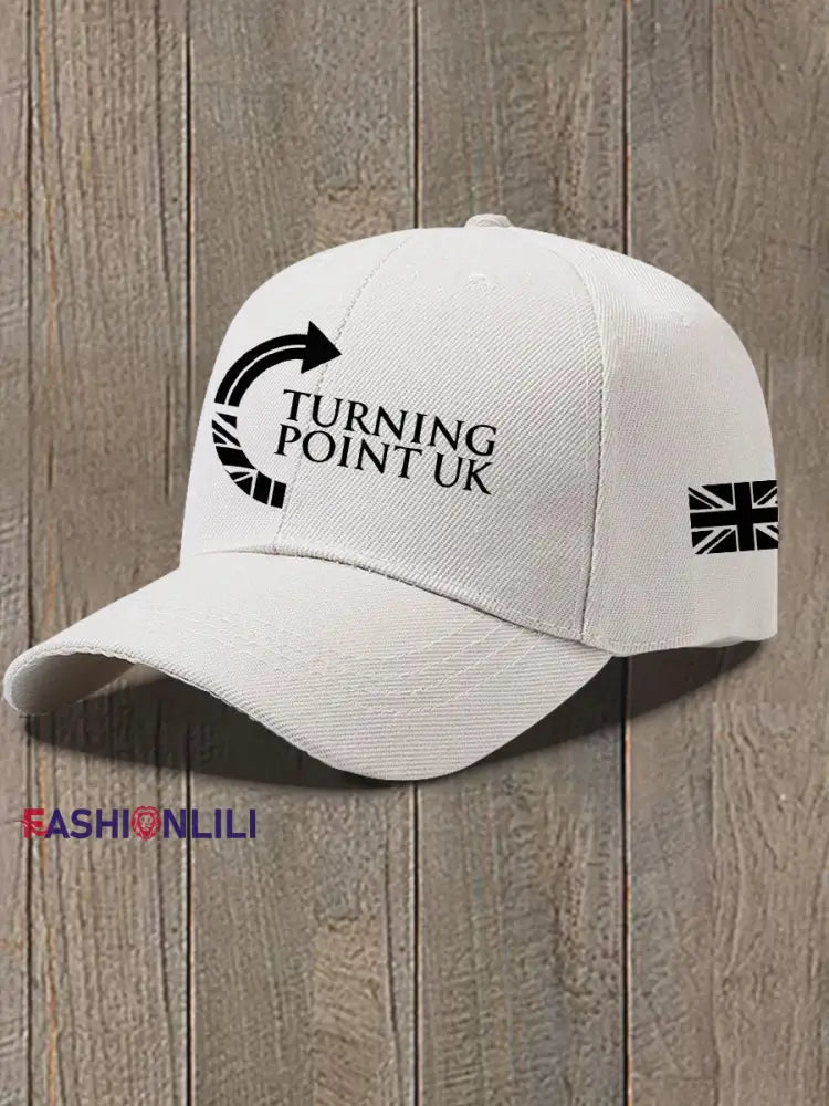 Unisex Charlie Kirk Turning Point Design Print Hat White / ONE