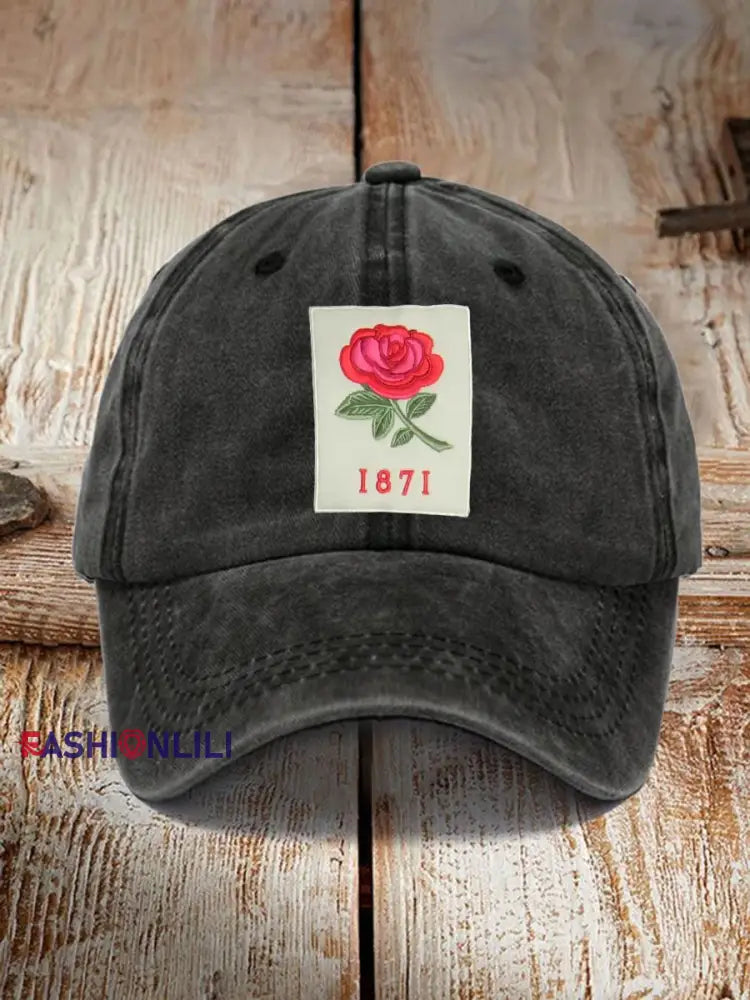 Unisex England Rugby Lover Printed Hat Black / ONE