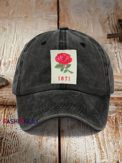 Unisex England Rugby Lover Printed Hat Black / ONE