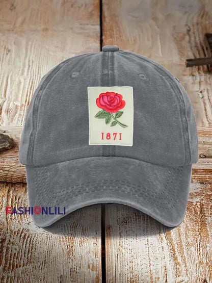 Unisex England Rugby Lover Printed Hat Gray / ONE