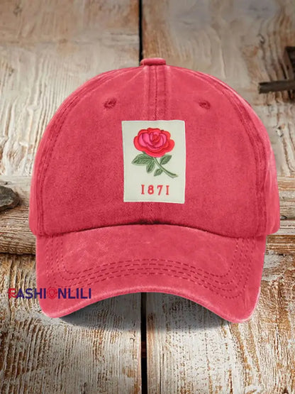 Unisex England Rugby Lover Printed Hat Red / ONE