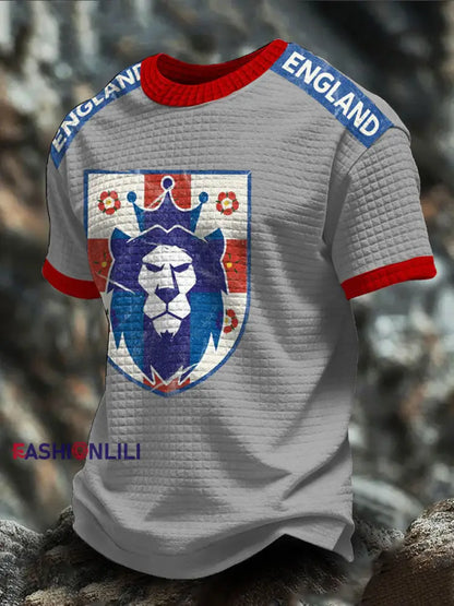 Unisex England Rugby Lover Roses Art Printed T-shirt Light Gray / S