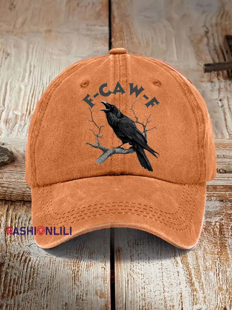 Unisex F-Caw-F Funny Crow Hat Orange / ONE