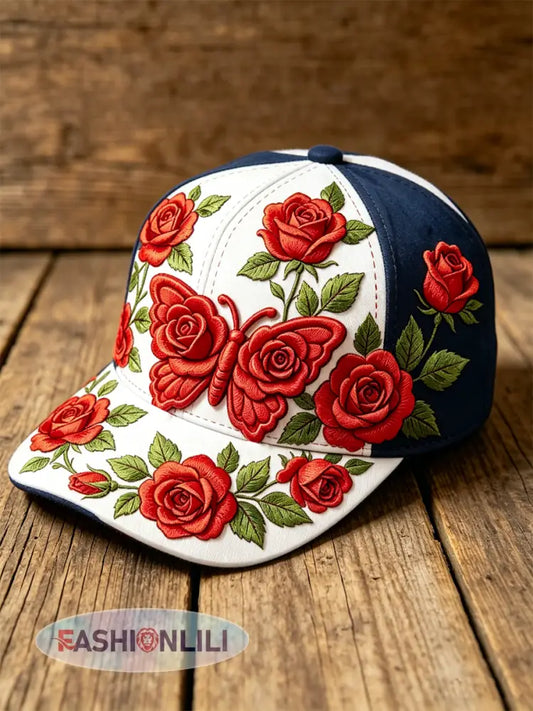 Unisex Floral Print Hat - A / ONE
