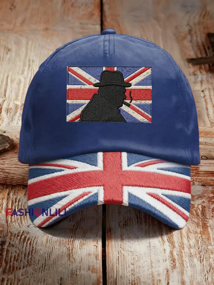 Unisex Funny Churchill Printed Hat Royal Blue / ONE