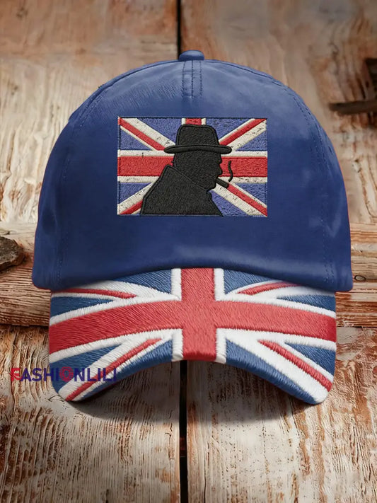 Unisex Funny Churchill Printed Hat Royal Blue / ONE