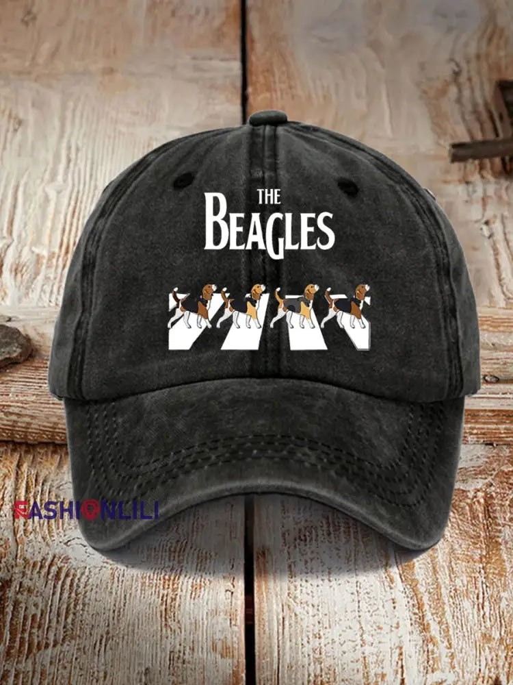 Unisex Funny The Beagles Hat Black / ONE