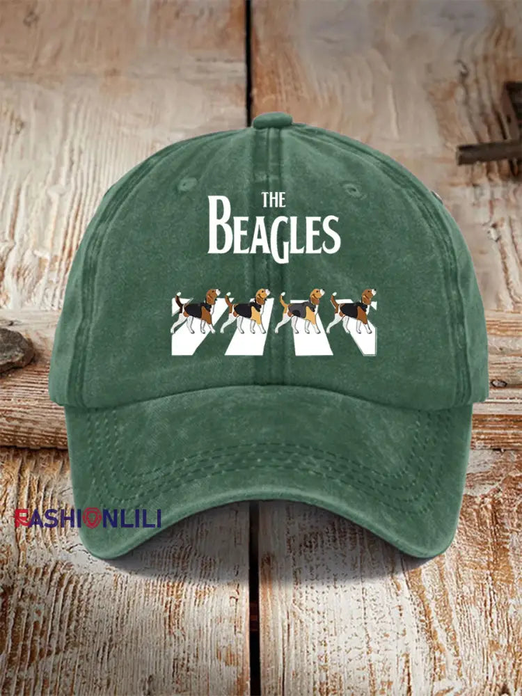 Unisex Funny The Beagles Hat Green / ONE