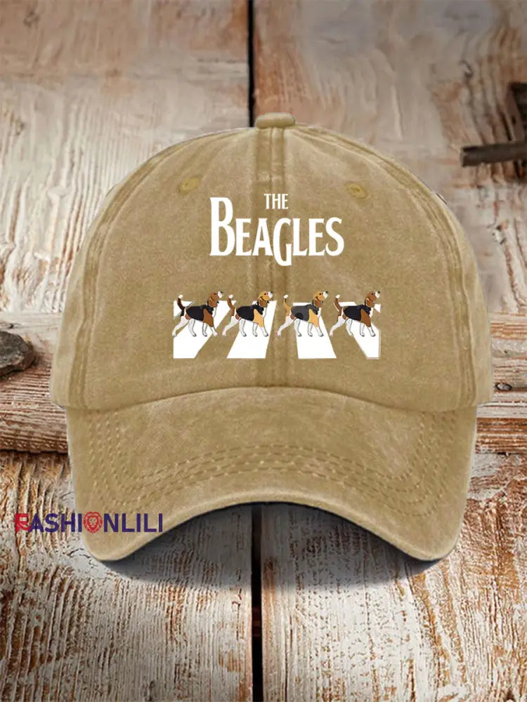 Unisex Funny The Beagles Hat Khaki / ONE