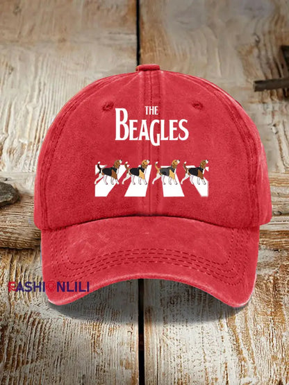 Unisex Funny The Beagles Hat Red / ONE