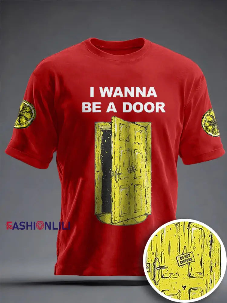 Unisex I Wanna Be Adored Lemon Roses Music Lover Printed T-shirt Pure Red / S