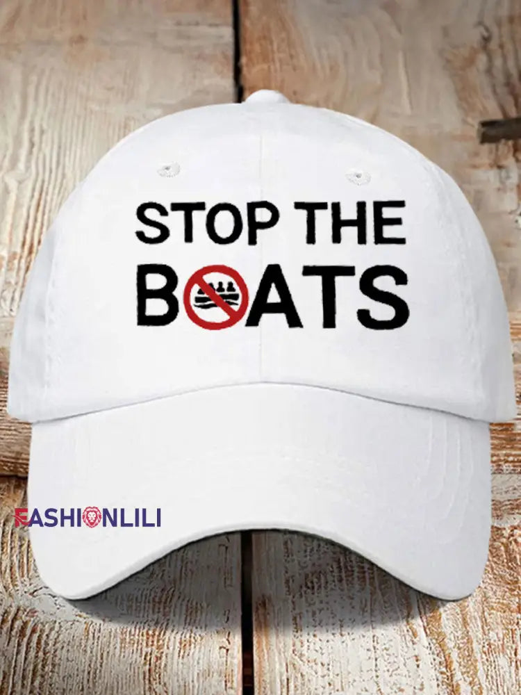 Unisex Immigration Printed Hat White / JM