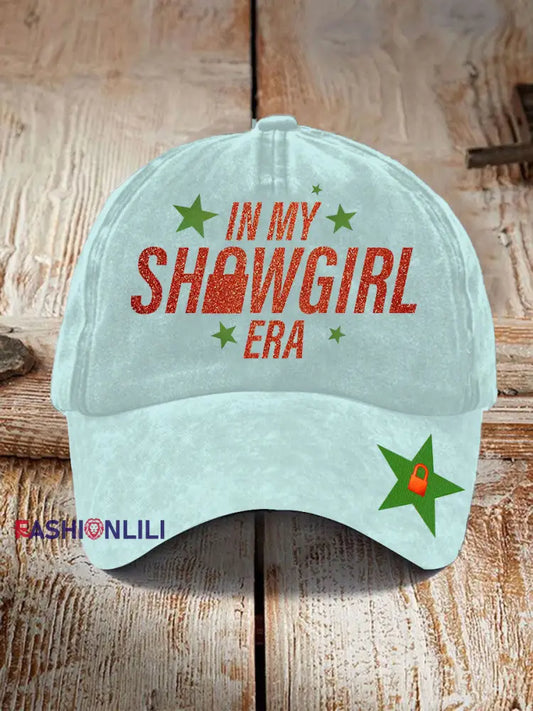 Unisex In My Showgirl Era Print Hat Light Blue / ONE