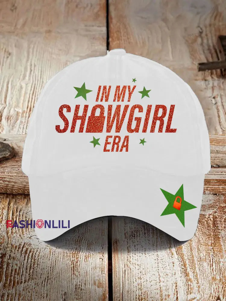 Unisex In My Showgirl Era Print Hat White / ONE