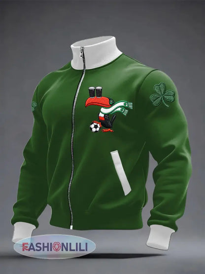 Unisex Ireland Football Lover 2026 Printed Coat - Green / S