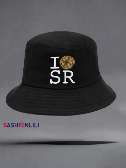 Unisex Lemon Roses Music Lover Print Hat Black / ONE