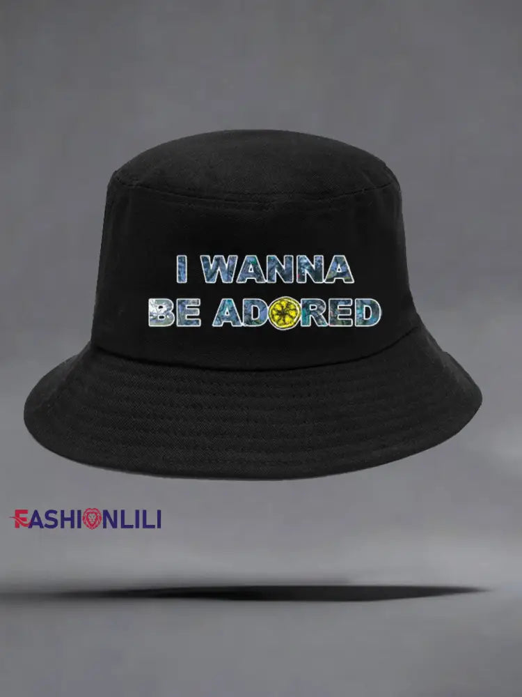 Unisex Lemon Roses Music Lover Print Hat Black / ONE